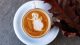 Latte art of a ghost